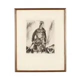 David, Vanquisher of Goliath by Marc Chagall, Etching on paper, sold Nov 2018