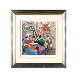 Café in Montmartre (Outside the Moulin Rouge) by Isaac Maimon, Serigraph in colors, sold Nov 2018