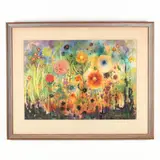 Floral Landscape by Edward Hergelroth, Ink, sold Nov 2018