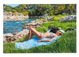 La dormeuse du Val by Adrien Belgrand, 2015, Acrylique sur toile, sold Oct 2022