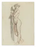 Nu féminin by Francis Picabia, Crayon sur papier, sold Oct 2022
