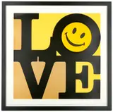 Love & Happiness (Gold) by Ryca, screenprint, offered Jun 2018