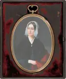 miniature portrait of a woman by John Henry Brown, watercolor on ivory, sold Jan 2011