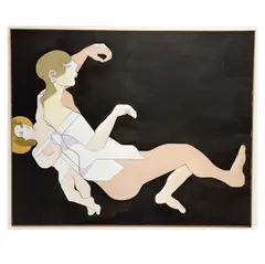 Untitled (Saint Christopher and the Christ Child) by Leonard Alberts, oil on canvas, sold Aug 2026