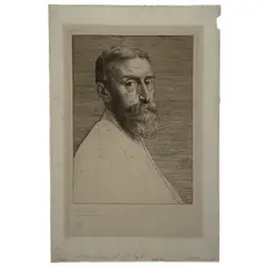 Sir Edward J. Poynter by Alphonse Legros, 1876, etching, sold Aug 2026