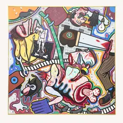 "Do Not Die" Here From 8am to 6pm Resultados del Tiempo by Luis Cruz Azaceta, 1978, acrylic on canvas, sold Sep 2026