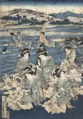 Tokaido Oi River by Keisai Eisen, 1830s, woodcut, sold Sep 2026