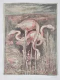 Les flamands roses by Louis Pons, Lithographie en couleurs sur papier, sold Oct 2020