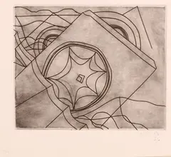 O.m. (1894-1982) by Ben Nicholson, etching, offered Apr 2018