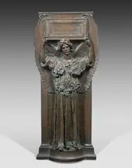 Amor * Caritas by Augustus Saint-Gaudens, Epreuve en bronze à patine brune, sold Jun 2015
