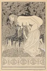 Diana by Thomas Theodor Heine, Um 1911, Tuschfeder und Deckweiß über Bleistift auf Karton, sold May 2022