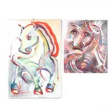 Two Horse Paintings by John Tempest, Oil on canvas, sold Jul 2018