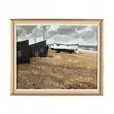 Fishing Boats on a Shingle Beach by Donald McIntyre, Oil on board, sold Jun 2018