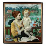 Madonna of the Rappahannock by David Silvette, Oil on canvas, sold Jun 2018