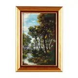 Forest Landscape by Ralph Albert Blakelock, Oil on matboard, sold Jun 2018