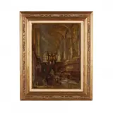King's College Chapel, Cambridge by Colin Campbell Cooper, Mixed media on board, sold Jun 2018