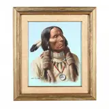 Three Fingers" Cheyenne by Arthur Sarnoff, Oil on canvas, sold Jun 2018
