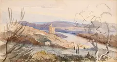 Avignon Watercolour and pencil Monogrammed lower left Mounted 19 x 35cm (7.5 x 14 in) Provenance: Private Collection of a Prints and Drawing Connoisseur by James Holland O.W.S., Watercolour and pencil Monogrammed lower left Mounted, offered Mar 2018