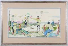 Hole in One by Samuel Fenton, watercolour, offered Jan 2018