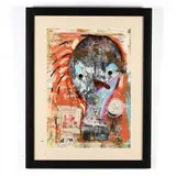 Untitled by Chris Lawson, Mixed media collage, sold Mar 2018