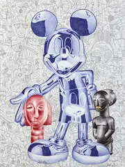 Mickey, 2022 by Tsham, Stylo à bille sur papier, sold Nov 2022