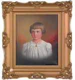 portrait of Myrtle Bechtel Quier (1907-2008) by Eugene Samuel Reeser, oil on canvas, sold Oct 2009