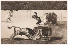 La Tauromaquia. Recueil de quarante estampes inventées et gravées à l'eau-forte par Don Francisco Goya Y Lucientes. Suite de 36 planches (sur 40) 1,2, 4 à 7, 9 by Francisco Goya, Eau-forte et aquatinte, sold Dec 2010