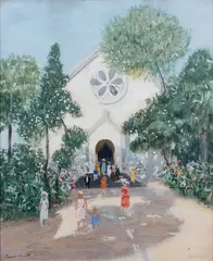Sortie de messe by Francis Smith, Aquarelle, sold Dec 2010