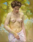 Nu en buste, circa 1925 by Marcel Dyf, Pastel sur carton, sold Dec 2010