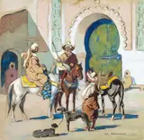 Cavalier à la by Édouard Doigneau, Gouache sur papier, sold Oct 2013