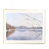 Croton Reservoir by Larry Horowitz, Pastel on paper, sold Mar 2018