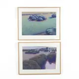 Two Works by Michael Crouse, Each soft pastel on paper, sold Mar 2018