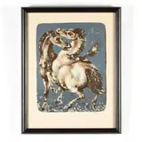 Marly Horses by Hans Erni, Pencil signed and numbered 6/150 lower margin, sold Mar 2018