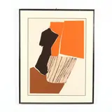 Large Abstract Print by A. Blanchard, Silkscreen in colors, sold Mar 2018