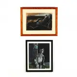 Two Portraits by Robert Broderson, The first: oil on paper, sold Feb 2018