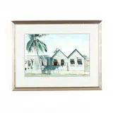 House with Palm by Pam Shank, Watercolor on paper, sold Feb 2018