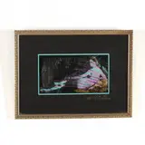 Untitled by Louis St. Lewis, Mixed media on printed image of Ingres', sold Feb 2018