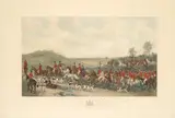 The Meet at the Melton by William Humphrys, 1841, Grabado coloreado, sold Sep 2026