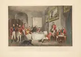 The Melton Breakfast by Charles George Lewis, 1839, Grabado coloreado, sold Sep 2026