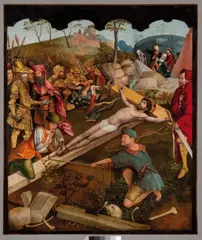 Preparación para la Crucifixión by Alejo Fernández, 1508, Óleo y dorado sobre madera de roble, sold Sep 2026