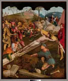 Preparación para la Crucifixión by Alejo Fernández, 1508, Óleo y dorado sobre madera de roble, sold Sep 2026