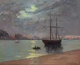 Brume le soir a Nantes by Maxime Maufra, 1918, Óleo sobre lienzo, sold Sep 2026
