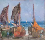 Barcas de Villamarín by Alexandre de Cabanyes i Marquès, 1945, Óleo sobre lienzo, offered Sep 2026