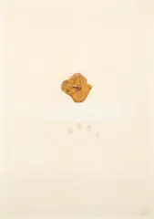 Relief et papier journal by Antoni Tàpies, 1972, Aguafuerte, gofrado y collage sobre papel Chiffon de Mandeure, sold Sep 2026