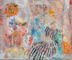 Madre e hija by Emilio Grau Sala, 1973, Óleo sobre lienzo, sold Jun 2026