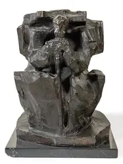 Monumento a Benito Pérez Galdós (boceto) by Pablo Serrano, Bronce pulido y patinado sobre base de mármol, sold Jun 2026