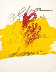 Alba Down by Antoni Tàpies, 1992, Litografía sobre papel Guarro, sold Jun 2026