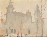 Catedral by Gregorio Prieto, Óleo sobre tabla, sold Dec 2025