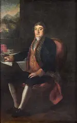Retrato de Francisco Cabarrús, vizconde de Rambouillet y I conde de Cabarrús by Agustín Esteve, 1799, Óleo sobre lienzo, sold Oct 2025
