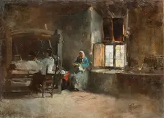 En el telar. Asís by Joaquín Sorolla, 1923, Óleo sobre lienzo, sold Sep 2025